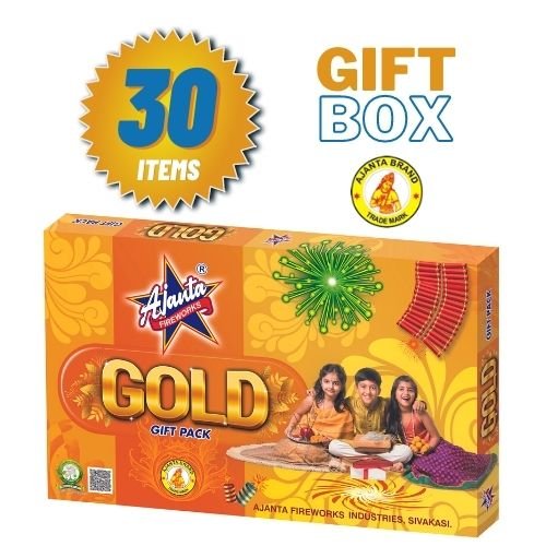 gold gift box from ajanta